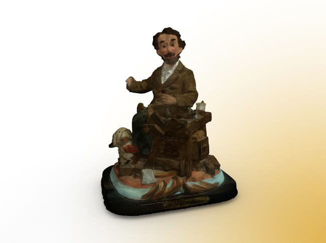 3D scan of a statuette with very fine details