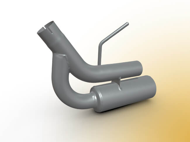 3D scan of an exhaust pipe for reverse engineering